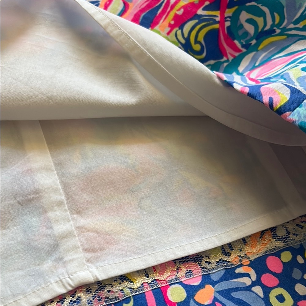 Lilly Pulitzer Pink and Blue Sheath Mini Shift CoralLynn Dress 60 Animals New! - Picture 9 of 10